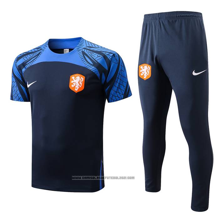 Fato de Treino Holanda Manga Curta 2022-2023 Azul